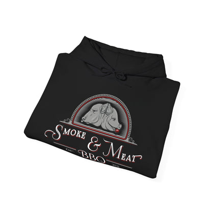 Unisex Heavy Blend Hoodie- Smoke & Meat BBQ Sweatshirt