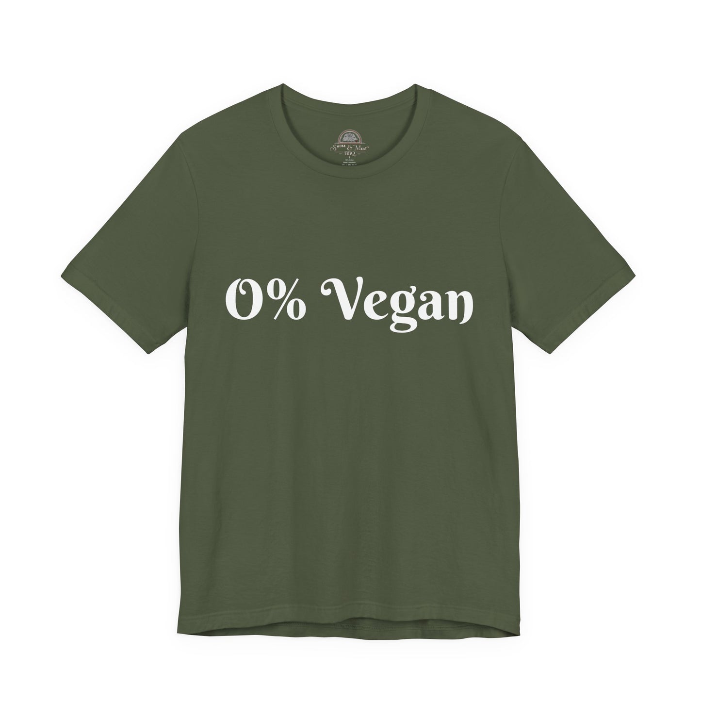 Unisex Short Sleeve Tee - 0% Vegan  Smoke & Meat BBQ
